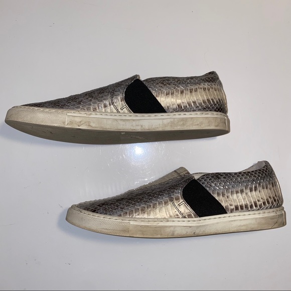 Lanvin Grey Blue Beige Python Keds Sneakers - Picture 6 of 17